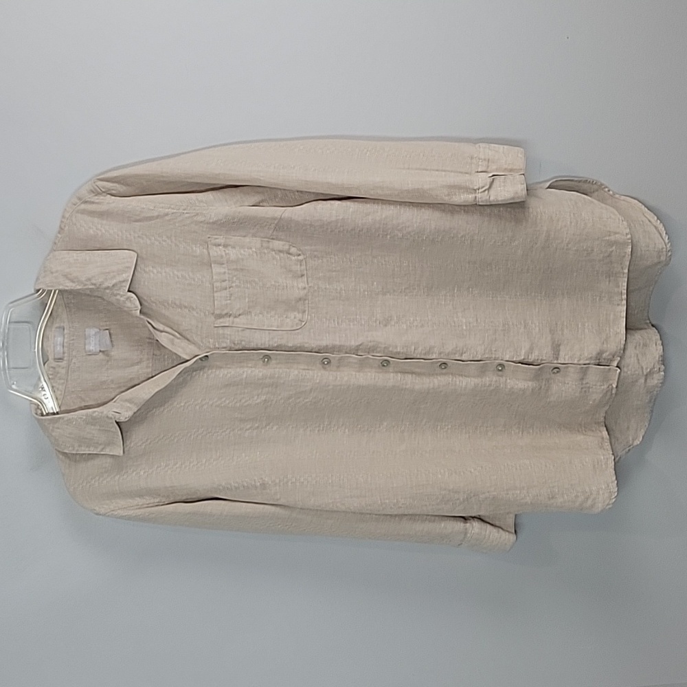 Chico's No Iron Linen Tunic Oatmeal